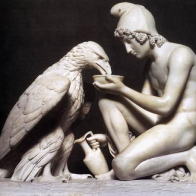 Ganymède et Zeus sous la forme d'un aigle